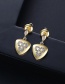 Fashion Gold Color Copper Flower Geometric Earrings