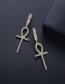 Fashion Silver Color Copper Inlaid Zircon Cross Earrings