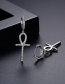 Fashion Gold Color Copper Inlaid Zircon Cross Earrings