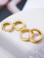 Fashion Large Circle Small Gold-plated Alloy Earrings