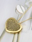 Fashion Gold-plated White Zirconium Full Diamond Love Copper Pendant Necklace