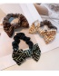 Fashion Black And White Printed Abstract Musical Note Small Bow Fold Hair Rope