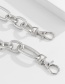 Fashion White K Irregular Ring Buckle Waist Chain