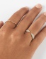 Fashion Gold Color Diamond Geometric Alloy Open Ring