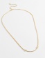 Fashion Gold Color Letter Pointed Alloy Pendant Necklace