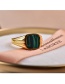 Fashion Number 8 Emerald Square Natural Malachite Ring