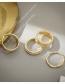 Fashion 8th Floor Glossy Irregular Geometric Concave-convex Rings Without Pierced
