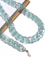 Fashion Light Blue Acrylic Chain Frosted Eye Chain