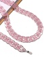 Fashion Dark Pink Acrylic Chain Frosted Eye Chain