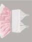 Fashion Pink Striped Lace See-through Underwear Set