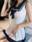 Fashion White Contrasting Color Student Uniform Cosplay Sailor Underwear Set