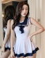 Fashion White Contrasting Color Student Uniform Cosplay Sailor Underwear Set