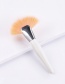 Fashion White Single Large Pregnant Fan-shaped Nylon Hair Makeup Brush With Wooden Handle