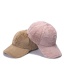 Fashion Pink Rabbit Fur Thick Solid Color Plush Cap