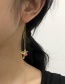 Fashion Red Alloy Diamond Pendant Bird Stud Earrings