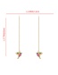 Fashion Red Alloy Diamond Pendant Bird Stud Earrings