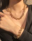 Fashion Gold Color Alloy U-shaped Chain Necklace And Bracelet Set