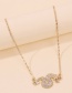 Fashion Gold Color Alloy Diamond Dragon Necklace