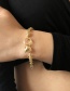 Fashion Gold Color Alloy Love Round Hollow Bracelet