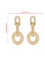 Fashion Gold Color Alloy Round Hollow Earrings