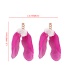 Fashion Rose Red Alloy Resin Cloth Flower Earrings
