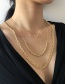 Fashion Gold Color Alloy Letter Pendant Multilayer Necklace
