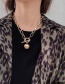 Fashion Gold Color Alloy Thick Chain Round Bead Necklace