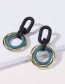 Fashion Green Geometric Round Alloy Multilayer Earrings