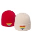 Fashion Beige Rainbow Gradient Love Children S Knitted Hat