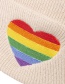 Fashion Black Rainbow Gradient Love Children S Knitted Hat
