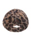 Fashion Beige Leopard Print Faux Rabbit Fur Cap