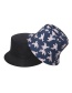Fashion Navy Blue Swallow Print Double-sided Fisherman Hat