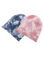 Fashion Pink Tie-dye Curled Knitted Woolen Hat