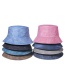 Fashion Blue Washed White Tie-dye Denim With Fisherman Hat On Both Sides