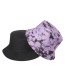 Fashion Taro Purple Tie-dye Graffiti Ink Painting Fisherman Hat