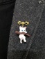 Cat Three-dimensional Cat Brooch Holding Branches