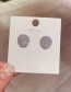 Platinum Plated Micro-set Zircon Round Gold-plated Copper Earrings
