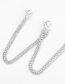 Silver Color Alloy Diamond Slender Tassel Earrings