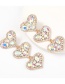 Color Multi-layer Love Alloy Diamond Earrings