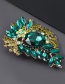 Color Alloy Full Of Diamond Flower Brooch