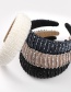Fashion Black Pure Color Acrylic Broad Edge Crystal Beaded Headband