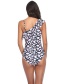 Fashion White Leopard One-shoulder Printed Ruffled Swimsuit