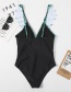 Fashion Green Printed Flashing V-neck One-piece Swimsuit