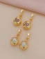 Fashion Gold Color Copper Inlaid Zircon Heart Earrings