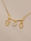 Fashion Gold Color Copper Inlaid Zircon Boy And Girl Love Necklace