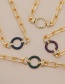 Fashion White Copper Inlaid Zircon Ring Necklace