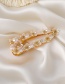 Fashion Gold Color Crystal Shell Flower Diamond Hair Clip