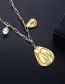 Fashion 18k Gold-plated Copper Necklace With Geometric Pearls And Diamonds