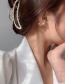 Fashion Silver Color One Wavy Lace Edge Geometric Pierced Earrings