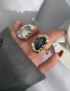 Fashion White Petal Color Stone Resin Geometric Ring